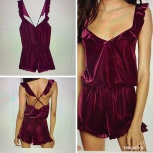 Victoria secret velvet romper